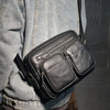 Leather Messenger Bag - Casual Crossbody with Zipper Design