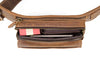 Men's Leather Crossbody Bag - Multi-Function Waist Bag for Sports & Casual Wear