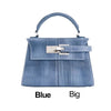 Trapezoidal Leather Handbag for Women - Versatile Tote Style