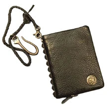 Vintage Crazy Horse Leather Wallet - Handmade Men's Bifold with Money Clip