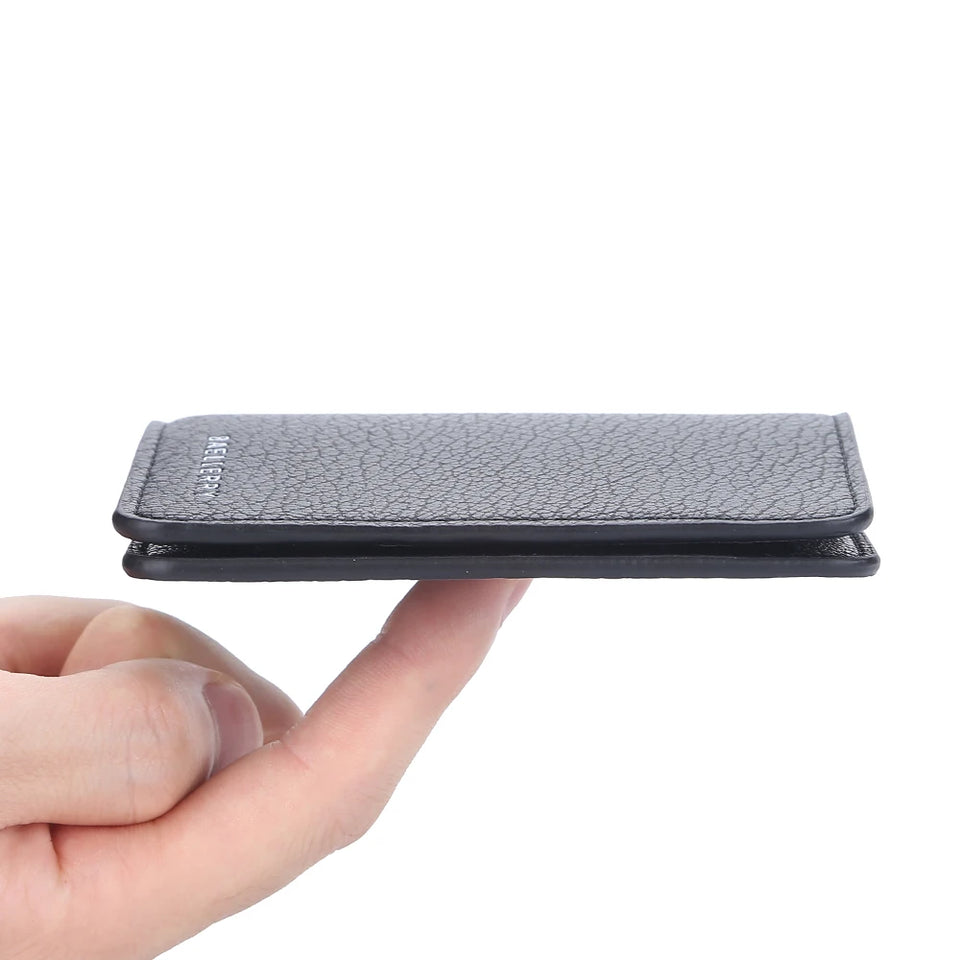Minimalist Men's Wallet - Slim PU Leather Front Pocket Card Holder