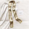 Satin Ribbon Neckerchief for Women - 6x115cm Long Silk-Style