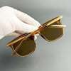 Retro Brown Square Sunglasses - Outdoor UV Protection & Prescription Ready