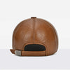 Adjustable Men's Genuine Cowhide Leather Baseball Cap - Fall Winter Sports Hat