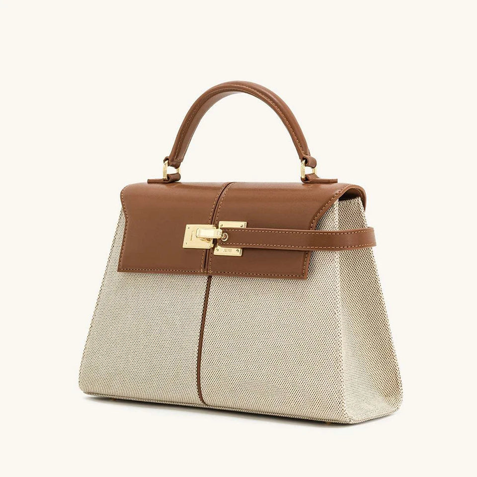 Trapezoidal Leather Handbag for Women - Versatile Tote Style