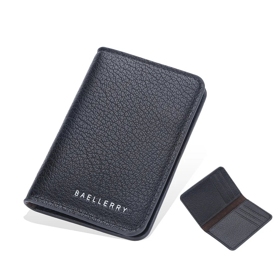 Minimalist Men's Wallet - Slim PU Leather Front Pocket Card Holder