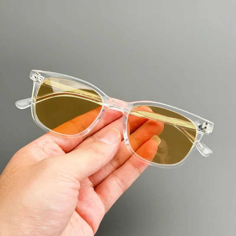 Classic Square Sunglasses - Hand-Designed Acetate Frames with UV400 Protection