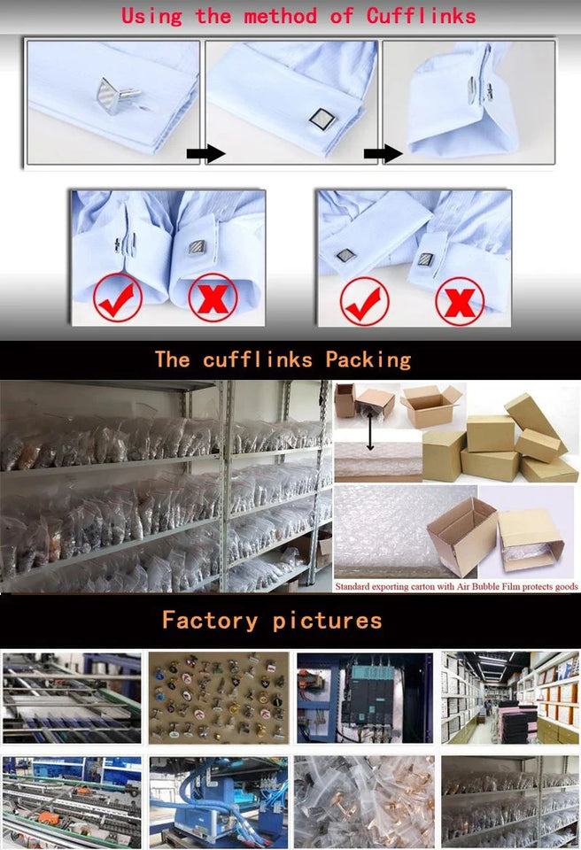 Men's Golden Sax Cufflinks Set - Music Tie Bar & Cufflinks Jewelry