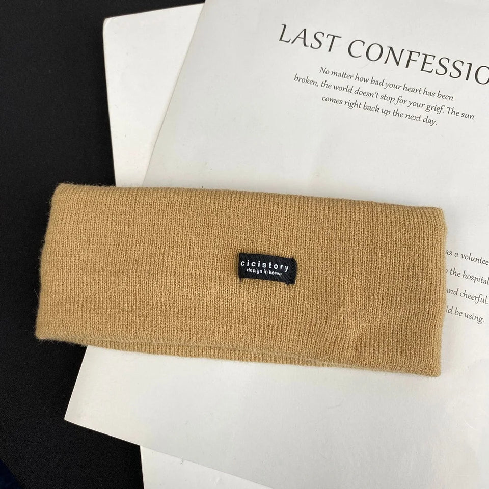 High Stretch Knitted Headband - Yoga, Face Wash & Hair Tie for Autumn/Winter