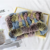 Real Rex Rabbit Fur Scarf - Women's Handmade Knit Cowl & Headband for Winter