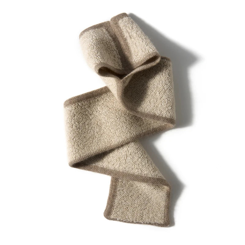 Through-Hole Cashmere Scarf - Knitted Neck Warmer Cowl for Autumn/Winter