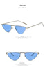 Women's Cat Eye Sunglasses - Luxury Metal Triangle Design with UV400 Protection