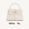 Trapezoidal Leather Handbag for Women - Versatile Tote Style