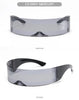 Cyber Punk Rimless Sunglasses - Y2K Futuristic Wrap-Around for Women