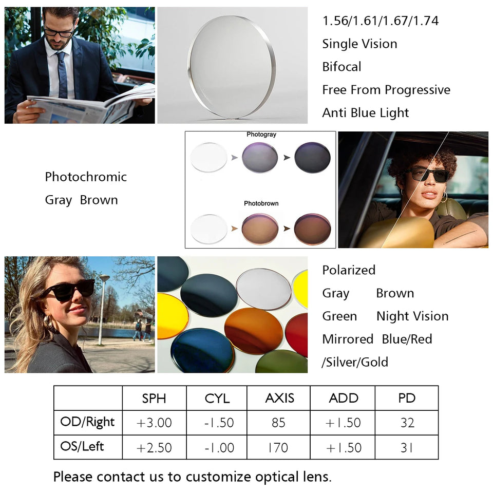 Rectangular Frame Sunglasses - Large Size with Clip-On Design & Spring Hinges