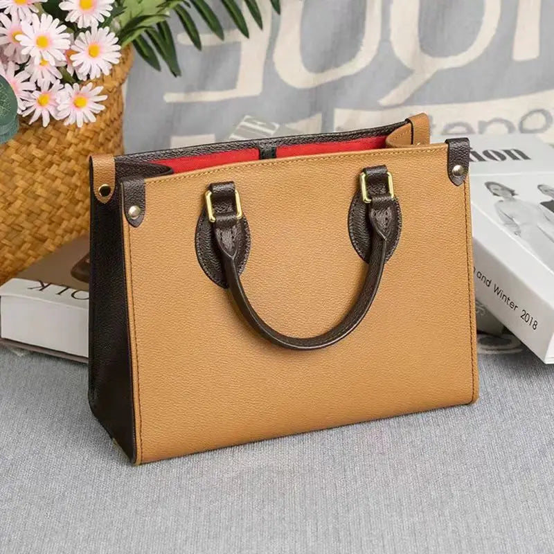 Artistic Retro Cowhide Tote - Women's Premium Leather Handbag with Large Capacity