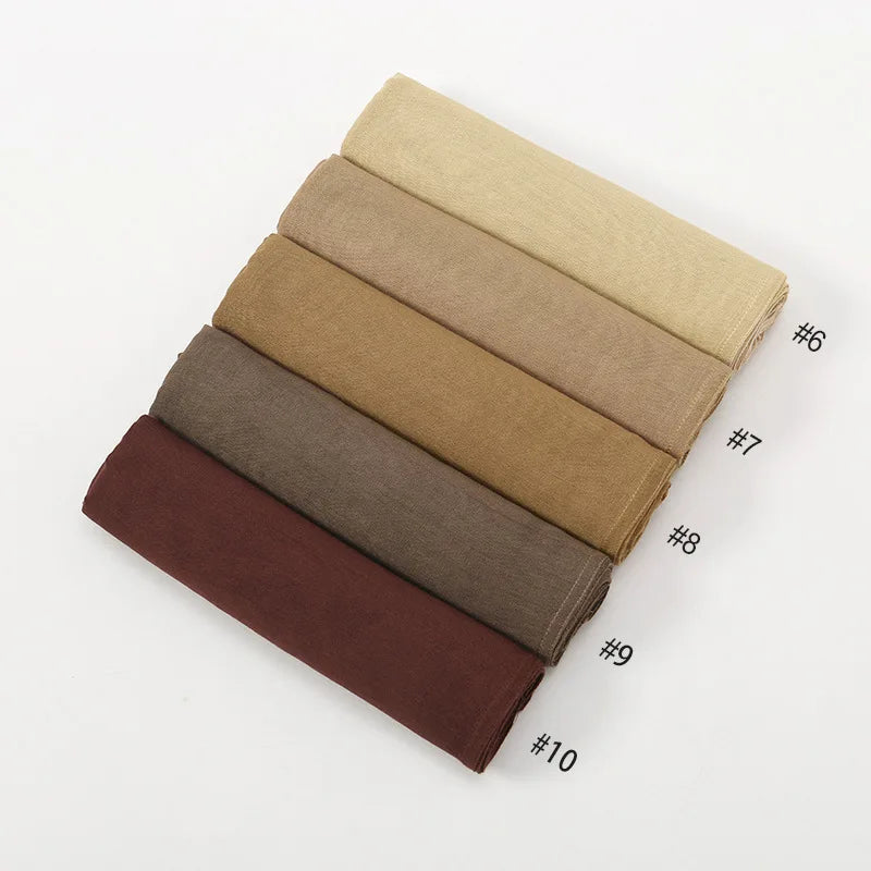 Premium Cotton Rayon Modal Hijab - Large 190x85cm Islamic Headscarf for Women