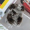 Real Rex Rabbit Fur Scarf - Women's Handmade Knit Cowl & Headband for Winter