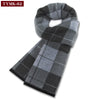 Luxury Men's Cashmere Scarf - Winter Wool Plaid Muffler Perfect for Gifts