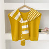 Preppy Striped Knitted Scarf - High-Grade Office Shawl for Air-Conditioned Spaces