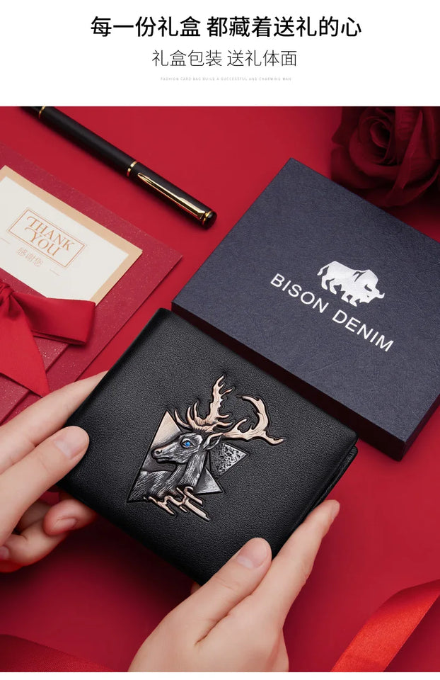 Genuine Leather Vintage Wallet - Designer Card Holder for Men & Women