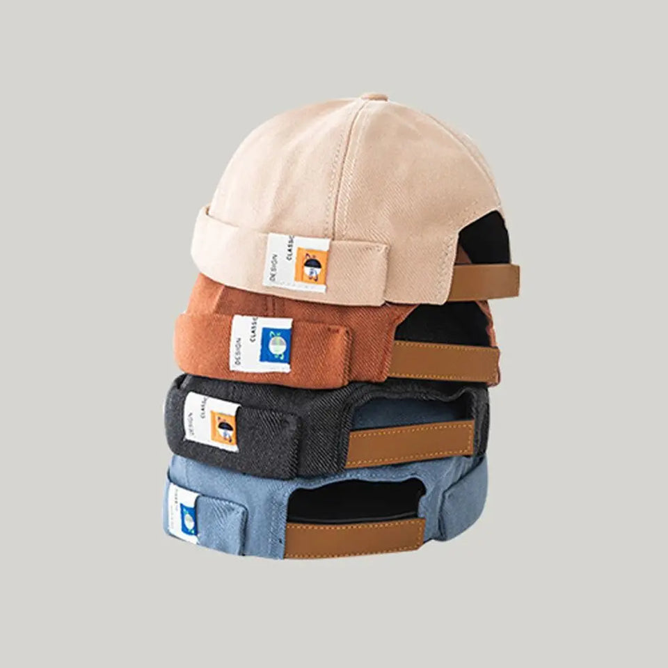 Casual Sailor Cap - Retro Adjustable Brimless Hat for Men & Women