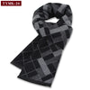 Luxury Men's Cashmere Scarf - Winter Wool Plaid Muffler Perfect for Gifts