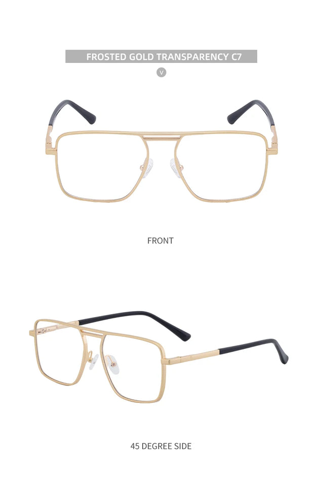 Steampunk Driving Sunglasses - Oversized Square Punk Design with UV400 Protection