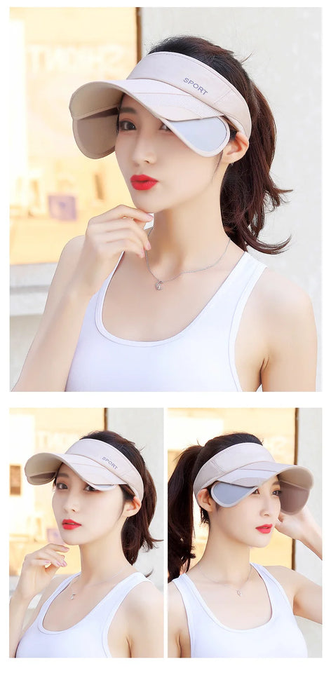 Adjustable Visor Sun Hat - UV Protection Sports Cap for Men & Women