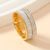 8mm Luxury Zircon Ring - Stainless Steel Wedding Band