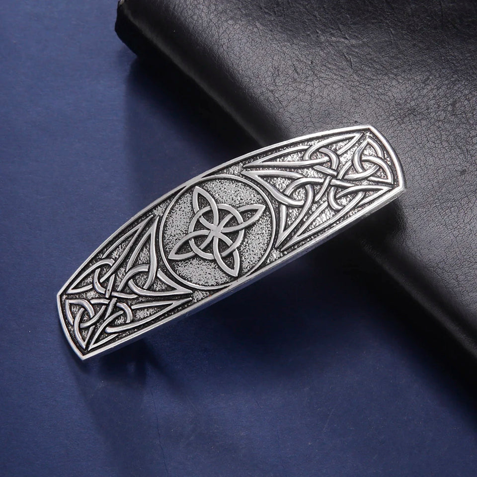 Vintage Celtic Tree of Life Hair Clips - Wicca Flower Barrettes for Women