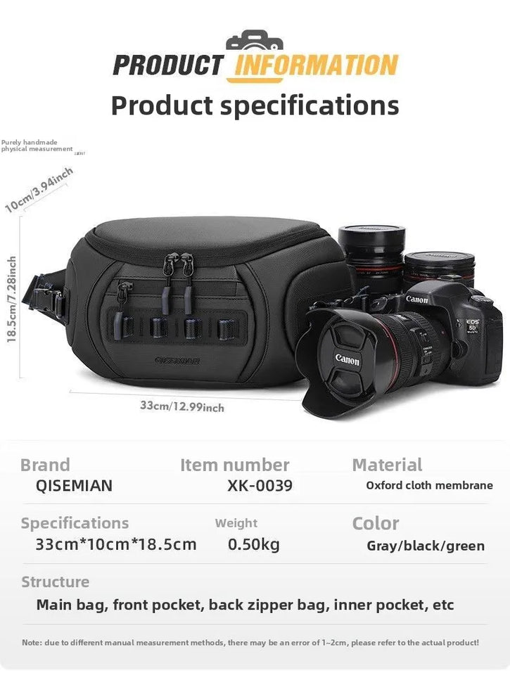 Waterproof Camera Bag - Multi-Function Crossbody for Travel & Outdoor Photography
