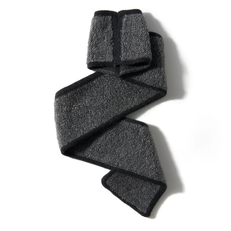 Through-Hole Cashmere Scarf - Knitted Neck Warmer Cowl for Autumn/Winter