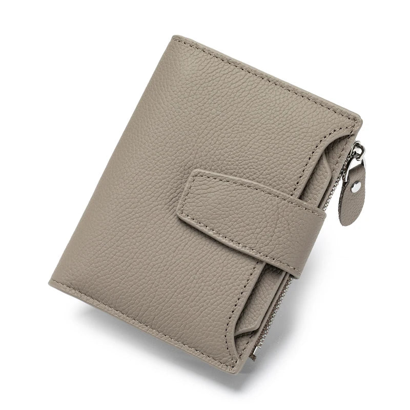 Large Capacity Women's RFID Wallet - Leather Bifold with Coin Pocket & ID Windows