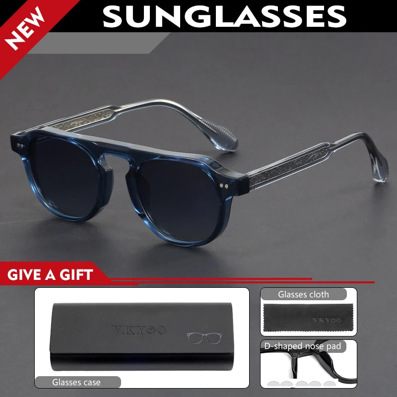 VICKY Designer Geometric Sunglasses - Polarized UV Protection & Prescription Ready