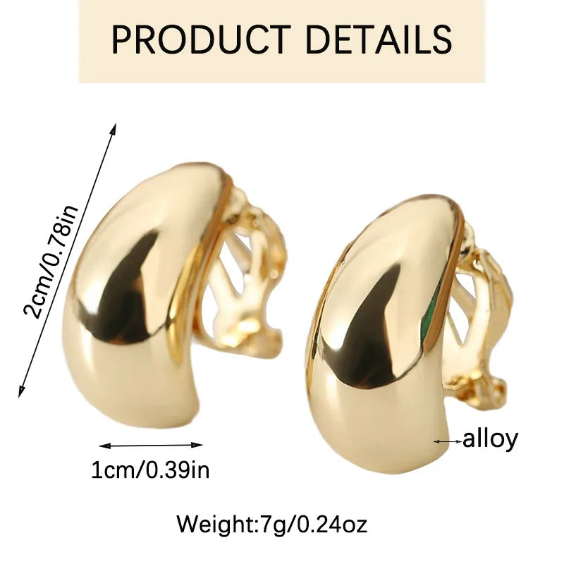 No-Hole Droplet Ear Clips - French Light Luxury Simple Earrings