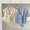 Korean Style Knitted Shawl - Summer Air Conditioning Neck Cape for Women
