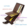 Secure Men's Wallet - PU Leather Card Holder with Hasp & Multiple Compartments