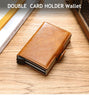RFID Blocking Men's Card Holder - Secure Aluminum Wallet with Leather Cover