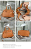 Women's Natural Leather Crossbody Bag - Premium Cowhide Large Capacity Design