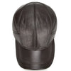 Genuine Leather Baseball Cap for Men - Cowhide Winter Hat with Earflaps