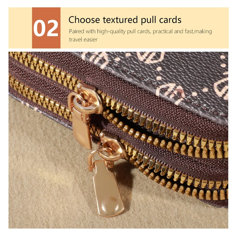 Vintage Faux Leather Women's Wallet - Fashionable Card Holder with Coin Purse