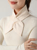 Wool Knit Neck Warmer for Women - Bow Tie Style Winter Scarf with Loop Design