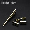 Men's Classic Cufflinks & Tie Clip Set - Luxury Fashion Jewelry Gift