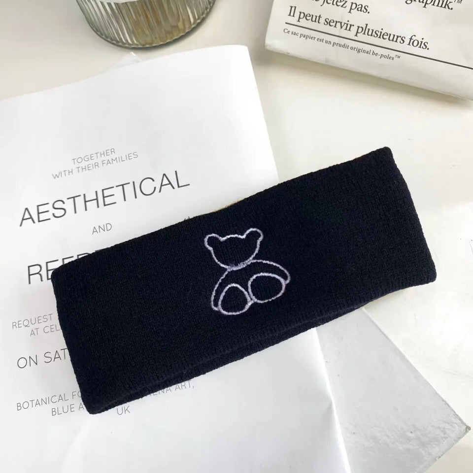 High Stretch Knitted Headband - Yoga, Face Wash & Hair Tie for Autumn/Winter