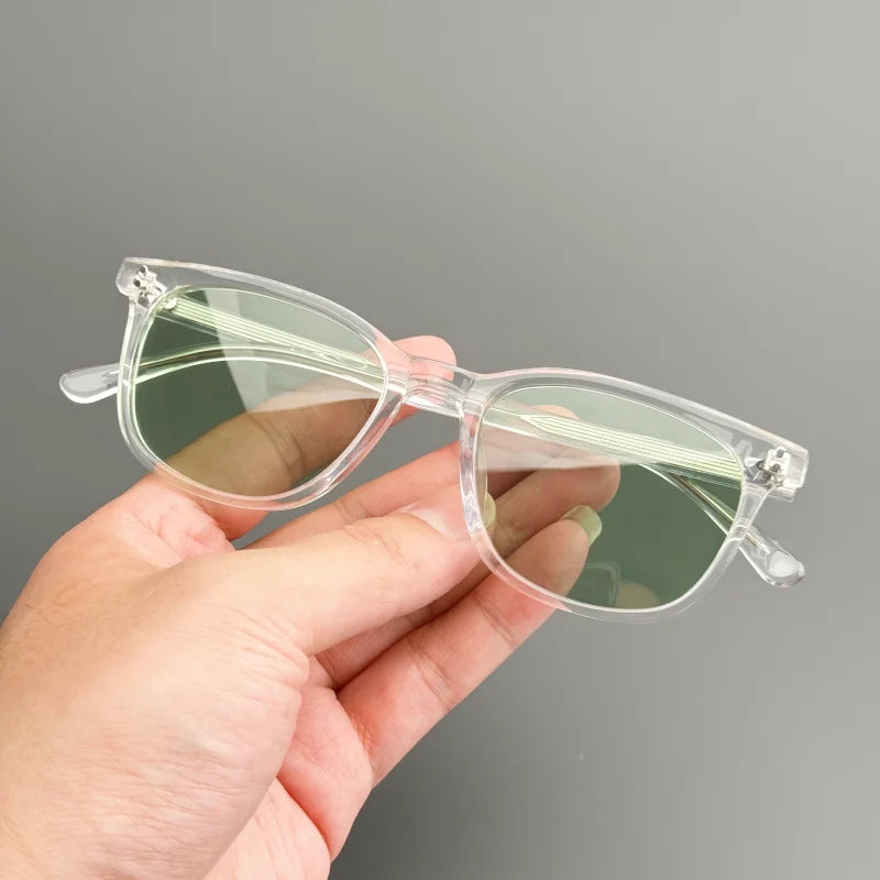 Classic Square Sunglasses - Hand-Designed Acetate Frames with UV400 Protection