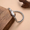 Handmade S925 Sterling Silver Bracelet - Retro Woven Style