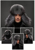 Men's Luxury Fox Fur Hat - 100% Sheepskin Ushanka with Ear Flaps