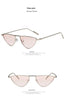 Women's Cat Eye Sunglasses - Luxury Metal Triangle Design with UV400 Protection