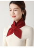 Wool Knit Neck Warmer for Women - Bow Tie Style Winter Scarf with Loop Design